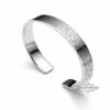 Eshet Chail Hebrew Bangle Sterling Silver — close-up, handmade in Israel