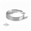 Eshet Chail Hebrew Bangle Sterling Silver — alternate angle, handmade in Israel