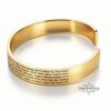 Eshet Chail Hebrew Bangle Sterling Silver — styled lifestyle, handmade in Israel