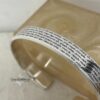 Eshet Chail Hebrew Bangle Sterling Silver — close-up detail, handmade in Israel
