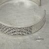 Eshet Chail Hebrew Bangle Sterling Silver — natural light shot, handmade in Israel