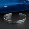 Hebrew Bangle Bracelet Jerusalem Wall Sterling Silver — additional view, handmade in Israel