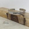 Hebrew Bangle Bracelet Jerusalem Wall Sterling Silver — natural light shot, handmade in Israel