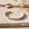 Hebrew Bangle Bracelet Jerusalem Wall Sterling Silver — gift box presentation, handmade in Israel