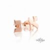 Personalized Hebrew Letter Stud Earrings — additional view, handmade in Israel