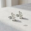 Personalized Hebrew Name Cufflinks — styled shot, handmade in Israel