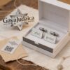 Personalized Hebrew Name Cufflinks Sterling Silver Kotel Design — additional angle, handmade in Israel