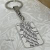 Personalized Hebrew Blessing Keychain for New Driver — natural light shot, handmade in Israel