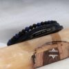 Personalized Leather Bracelet for Men with Engraved Bar — main photo, handmade in Israel