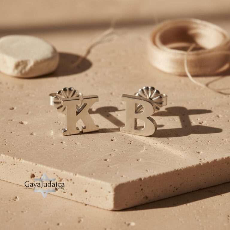 Personalized Letter Initial Stud Earrings — Sterling Silver / Gold / Rose Gold Personalized Letter Initial Stud Earrings — Sterling Silver / Gold / Rose Gold