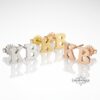 Personalized English Letter Initial Stud Earrings — styled lifestyle, handmade in Israel
