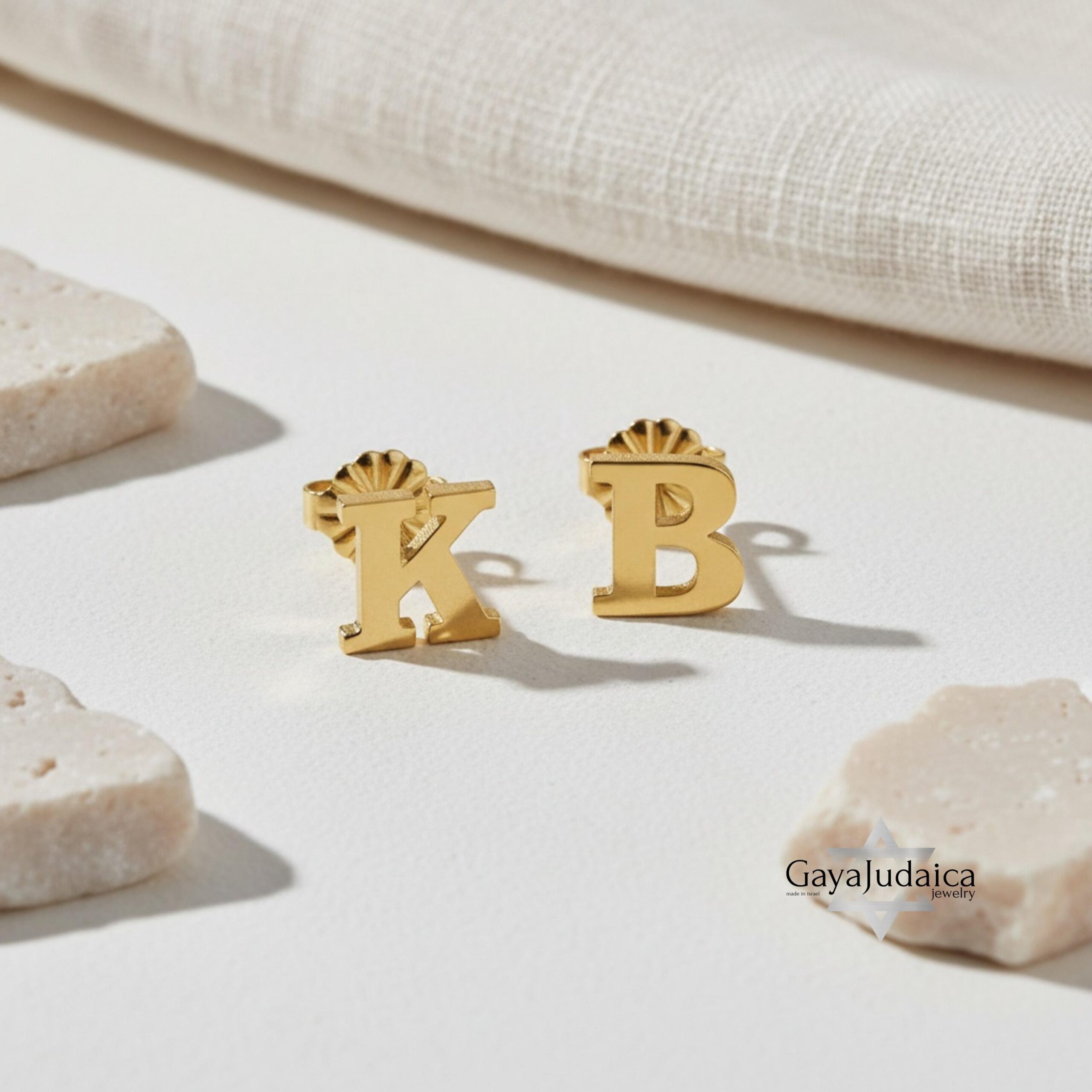 Personalized Letter Initial Stud Earrings — Sterling Silver / Gold / Rose Gold Personalized Letter Initial Stud Earrings — Sterling Silver / Gold / Rose Gold