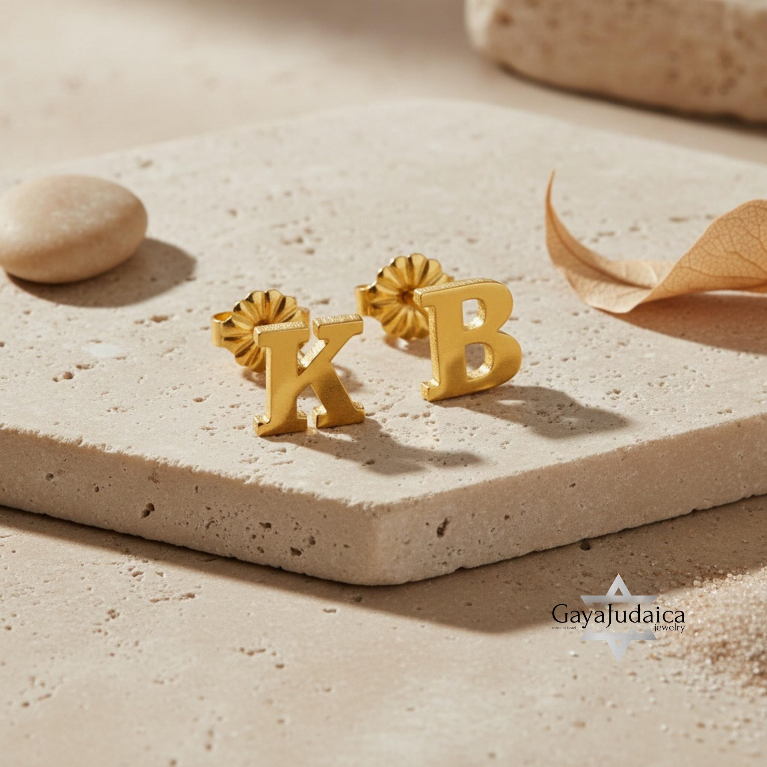 Personalized Letter Initial Stud Earrings — Sterling Silver / Gold / Rose Gold Personalized Letter Initial Stud Earrings — Sterling Silver / Gold / Rose Gold