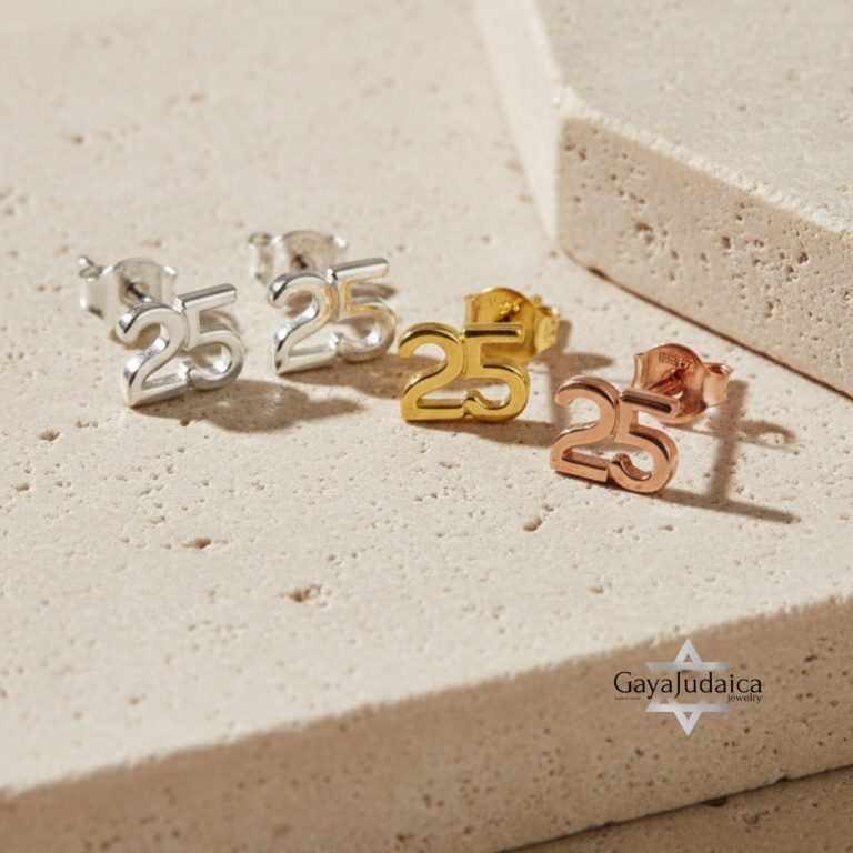 Personalized Number Stud Earrings — Custom Date or Age, Sterling Silver / Gold / Rose Gold Personalized Number Stud Earrings — Custom Date or Age, Sterling Silver / Gold / Rose Gold