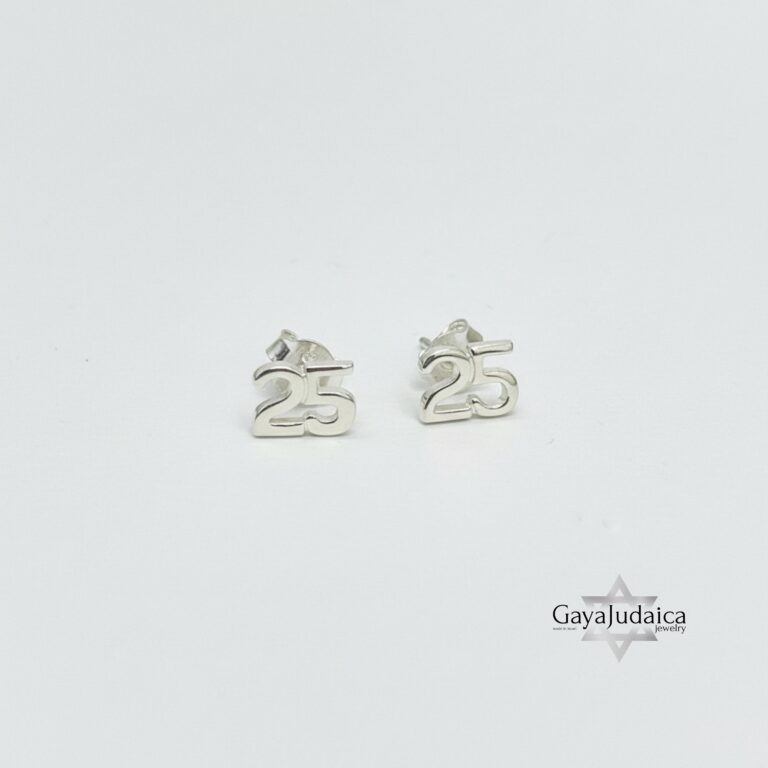 Personalized Number Stud Earrings — Custom Date or Age, Sterling Silver / Gold / Rose Gold