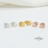 Personalized Number Stud Earrings — styled lifestyle, handmade in Israel