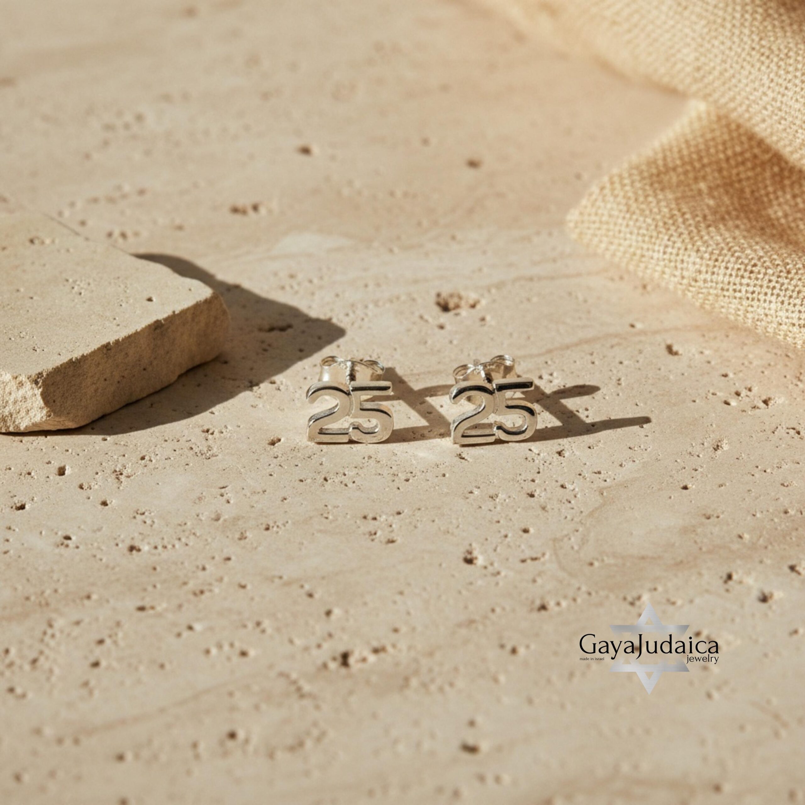 Personalized Number Stud Earrings — Custom Date or Age, Sterling Silver / Gold / Rose Gold Personalized Number Stud Earrings — Custom Date or Age, Sterling Silver / Gold / Rose Gold