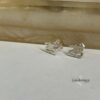 Personalized Number Stud Earrings — close-up detail, handmade in Israel