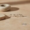 Personalized Number Stud Earrings — natural light shot, handmade in Israel