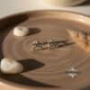 Personalized Number Stud Earrings — plate composition, handmade in Israel