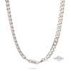 Personalized Stainless Steel Cuban Chain Necklace with Engraved Tag — close-up, handmade in Israel