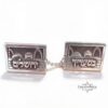 Personalized Sterling Silver Tallit Clips — detail view, handmade in Israel