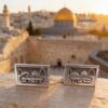 Personalized Sterling Silver Tallit Clips — additional angle, handmade in Israel