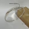 Personalized Roman Numeral Cuff Bracelet Sterling Silver — additional angle, handmade in Israel