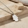 Shema Israel Hamsa Pendant Stainless Steel — close-up, handmade in Israel