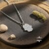 Shema Israel Hamsa Pendant Stainless Steel — extra view 18, handmade in Israel