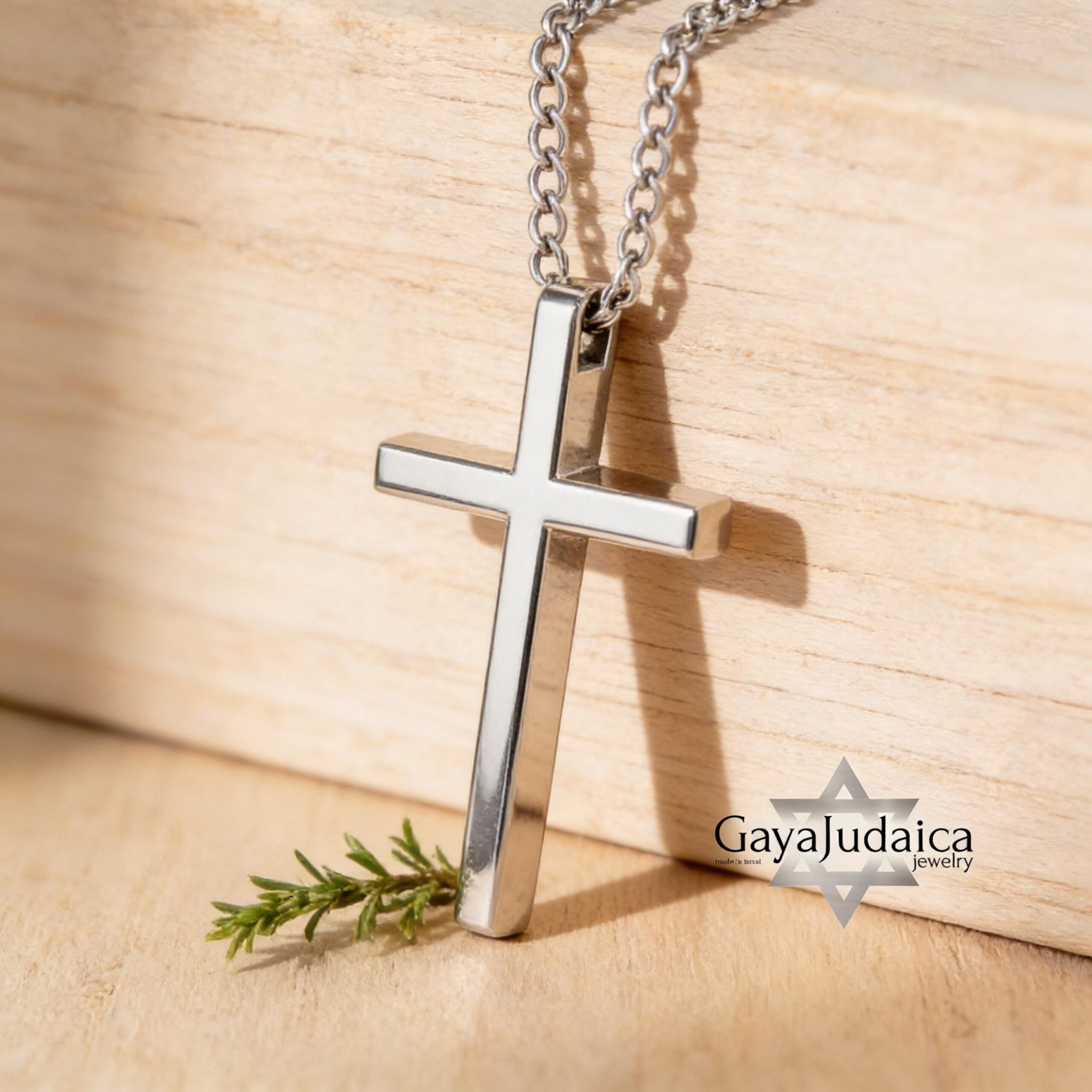 Personalized Cross Pendant Necklace — Stainless Steel with Black Enamel, Custom Engraved Personalized Cross Pendant Necklace — Stainless Steel with Black Enamel, Custom Engraved