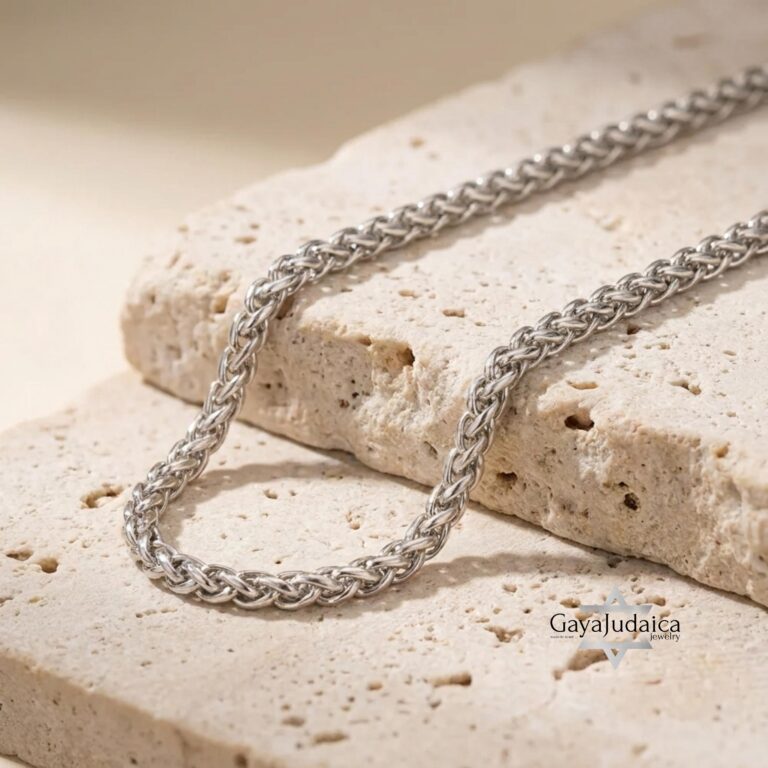Stainless Steel Rope Chain — Men's Jewish Necklace, 24 Inch, Israeli Jewelry Stainless Steel Rope Chain — Men's Jewish Necklace, 24 Inch, Israeli Jewelry