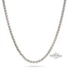 Stainless Steel Mens Rope Chain Jewish Necklace 24 Inch — detail view, handmade in Israel
