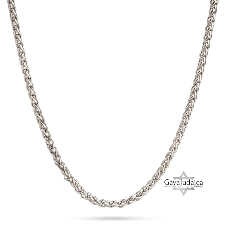 Stainless Steel Rope Chain — Men's Jewish Necklace, 24 Inch, Israeli Jewelry