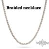 Stainless Steel Mens Rope Chain Jewish Necklace 24 Inch — close-up, handmade in Israel