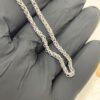 Stainless Steel Mens Rope Chain Jewish Necklace 24 Inch — three finishes side by side, handmade in Israel