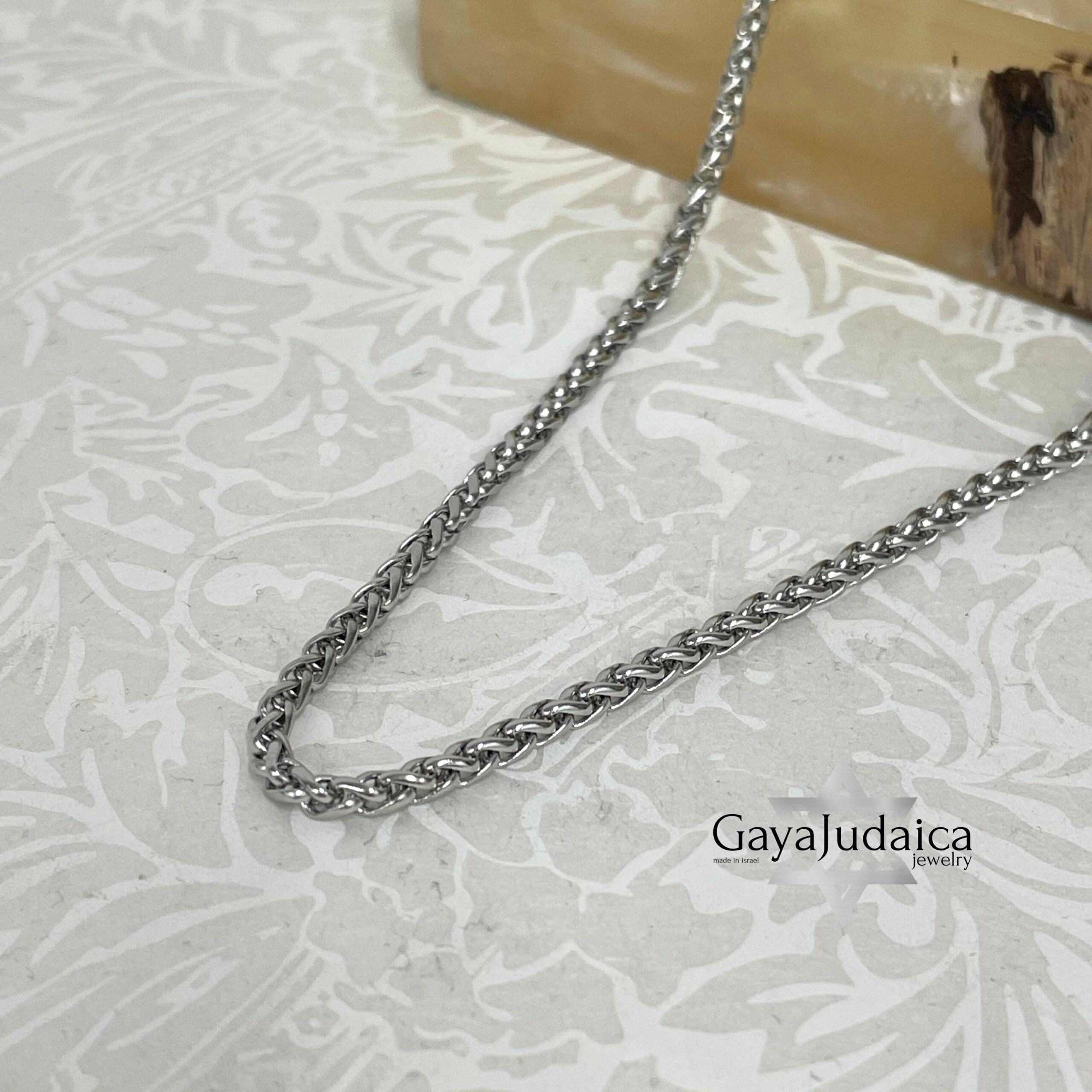 Stainless Steel Rope Chain — Men's Jewish Necklace, 24 Inch, Israeli Jewelry Stainless Steel Rope Chain — Men's Jewish Necklace, 24 Inch, Israeli Jewelry