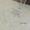 Star of David Am Yisrael Chai Necklace — close-up, handmade in Israel
