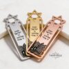 Sterling Silver Star of David Bookmark Kotel Design — three finishes side by side, handmade in Israel