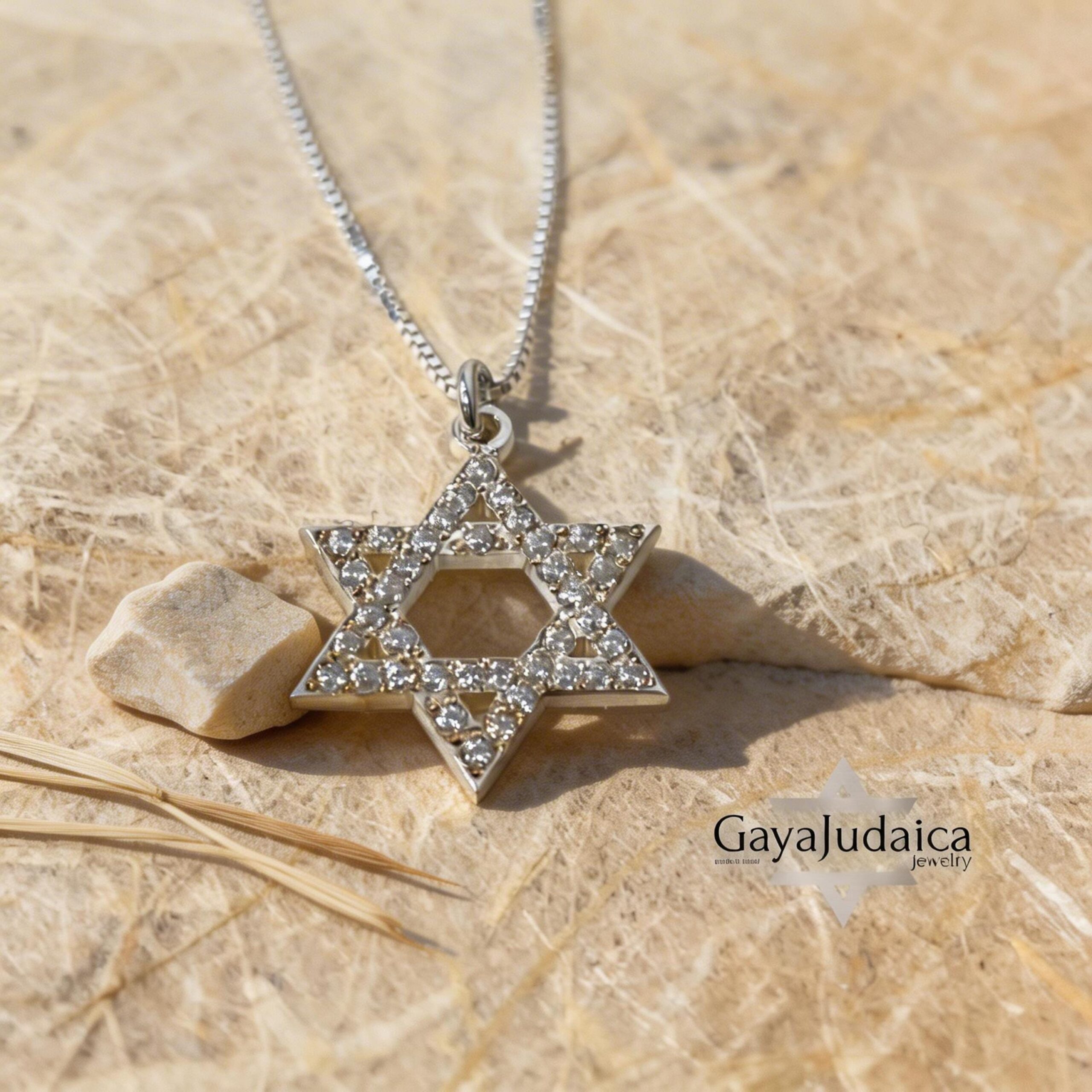 Sterling Silver Star of David Necklace — Cubic Zirconia, Jewish Jewelry Sterling Silver Star of David Necklace — Cubic Zirconia, Jewish Jewelry