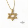 Sterling Silver Star of David Necklace Cubic Zirconia — close-up, handmade in Israel