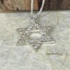 Sterling Silver Star of David Necklace Cubic Zirconia — styled shot, handmade in Israel