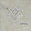 Sterling Silver Star of David Dad Necklace — styled lifestyle shot, premium Jewish jewelry from Israel