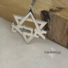 Sterling Silver Star of David Dad Necklace — handcrafted detail, made in Israel