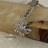 Sterling Silver Am Yisrael Chai Keyring Hebrew — close-up detail, handmade in Israel