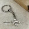 Sterling Silver Am Yisrael Chai Keyring Hebrew — styled shot, handmade in Israel