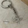 Sterling Silver Am Yisrael Chai Keyring Hebrew — staged view, handmade in Israel