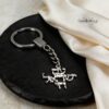 Sterling Silver Am Yisrael Chai Keyring Hebrew — warm-tone styled, handmade in Israel