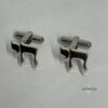 Sterling Silver Hebrew Chai Cufflinks — close-up, handmade in Israel
