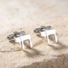 Sterling Silver Hebrew Chai Cufflinks — three finishes side by side, handmade in Israel